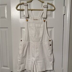 Universal Thread Cream Denim Overalls